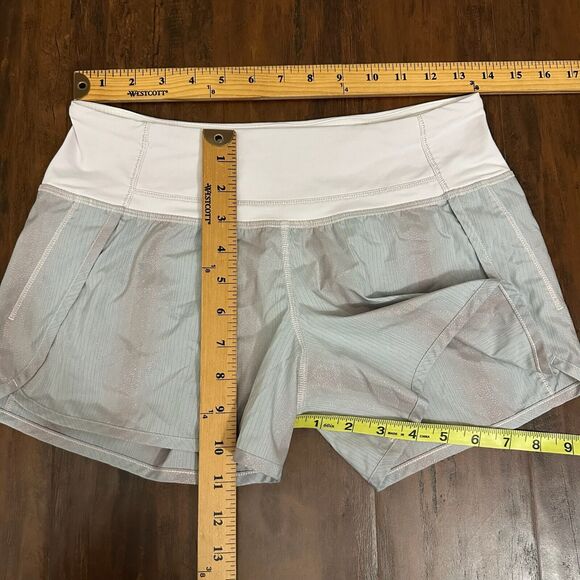 LULULEMON Run Times Shorts in Light Green/Metallic Blush Stripe - Picture 11 of 11